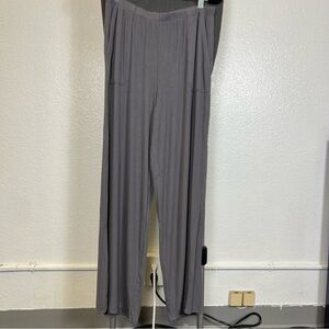 Barefoot Dreams Malibu Collection Ultra Soft Rib Patch Pocket Pant Coal Size M